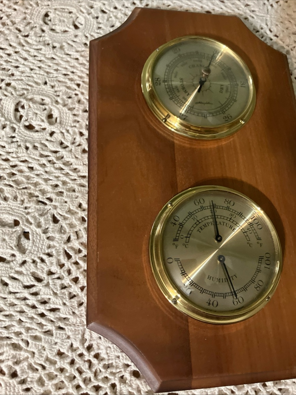 Vintage Air guide Barometer Thermometer Hygrometer - Picture 5 of 6